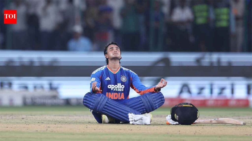Abhishek Sharma pulls off yoga celebration after smashing fastest T20I century by Indian – WATCH | Cricket News