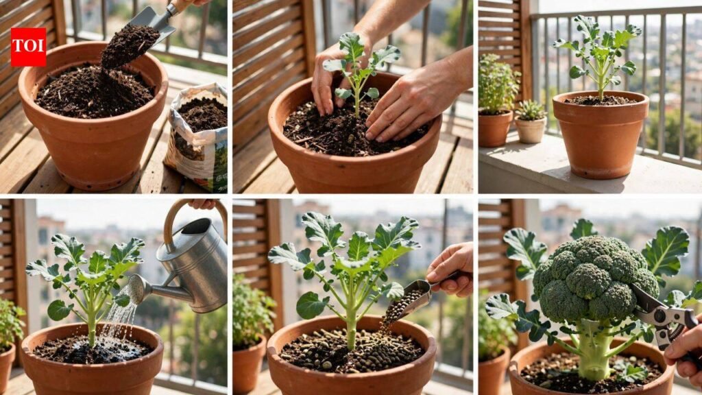 How to grow broccoli in a pot at home with simple steps and healthy plant care tips |