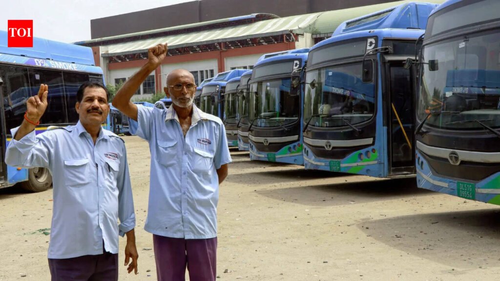 DTC strike enters 4th day: Over 3,000 buses off roads, lakhs of commuters struggle across Delhi | Delhi News