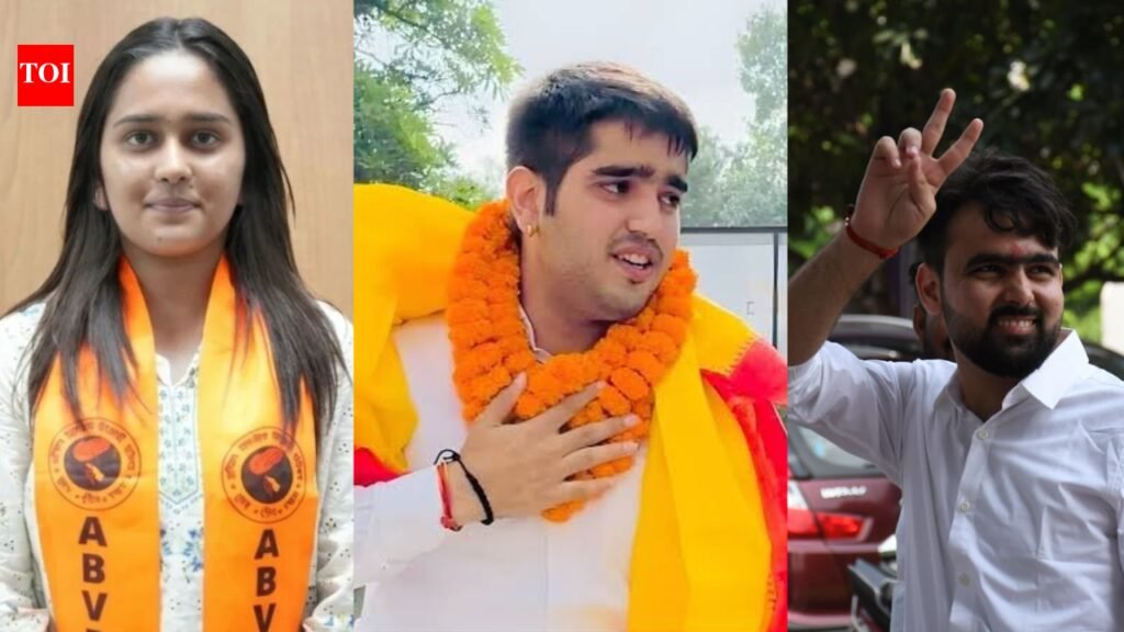 DUSU Results 2026: ABVP wins 3 posts, NSUI rebel Deepanshu Shokeen bags vice-president seat | Delhi News