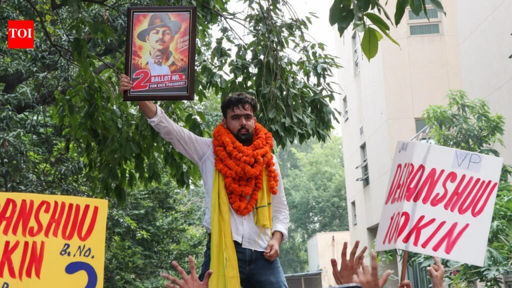DUSU VP Deepanshu Shokeen: Bus conductor’s son who fought independently after NSUI snub | Delhi News