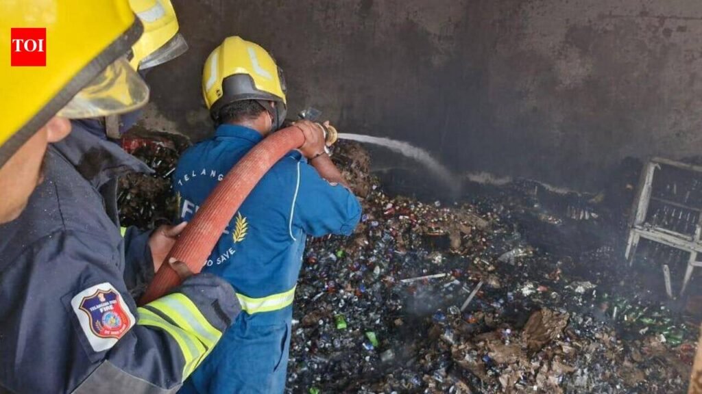Liquor worth ₹1cr destroyed in fire at Rangareddy wine shop | Hyderabad News