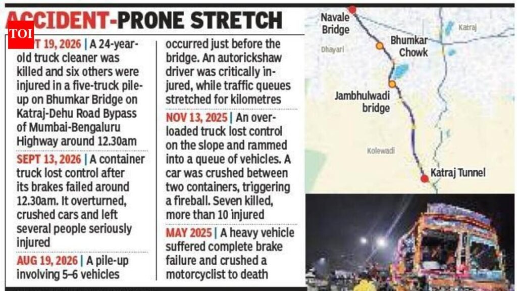 After several fatal accidents, NHAI finally appoints contractor for Navale Bridge escape ramps; work to start in 10 days | Pune News
