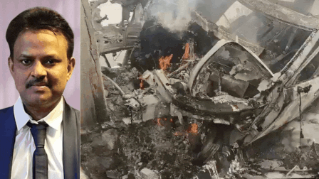 Suryapet: Neurosurgeon burnt alive after car slams into divider, bursts into flames in Telangana | Hyderabad News