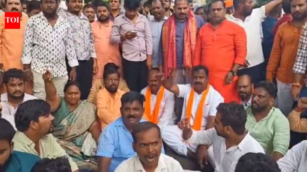 Hyderabad Ganapati row: 3 detained after packet of bones, non-veg food waste found near ‘Annadanam’ event | Hyderabad News