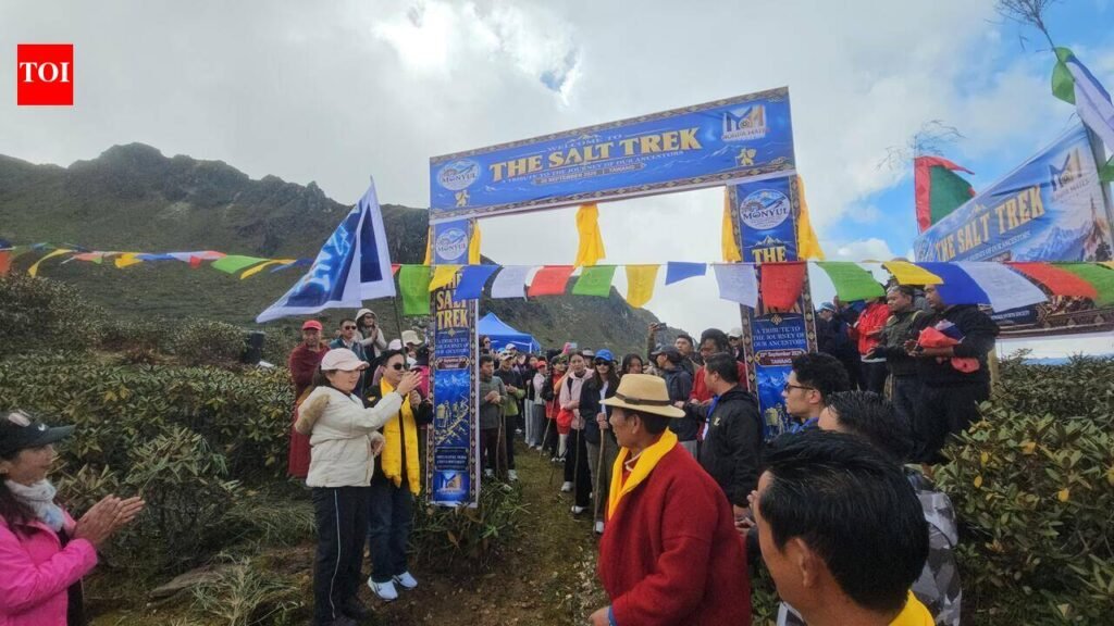 On foot through Tawang, 100s trek to honour salt traders of old | Guwahati News