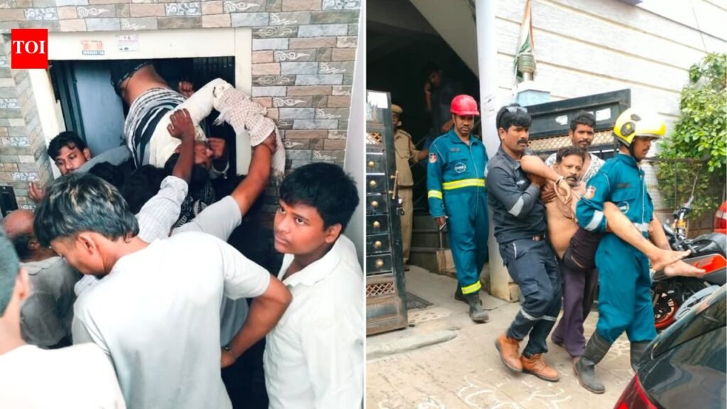 Man trapped between lift and wall in Hyderabad’s Moosapet, rescued after 1.5-hour operation | Hyderabad News