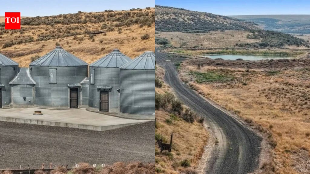 A 386-acre Washington ranch near Odessa, with four grain silos converted into living quarters, a private pond and water rights, has hit the market for $895,000