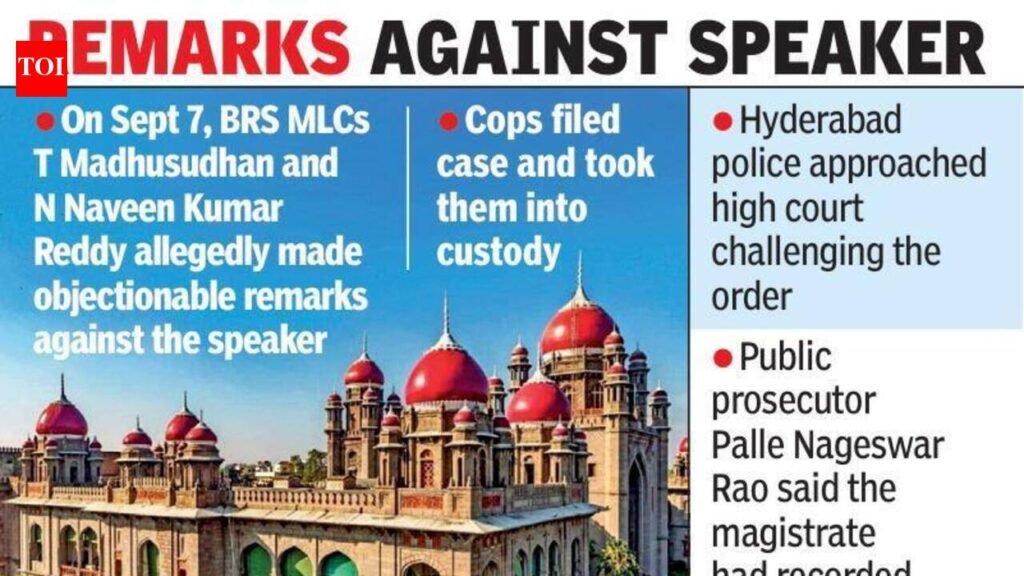 HC notices to BRS MLCs in speaker abuse case | Hyderabad News