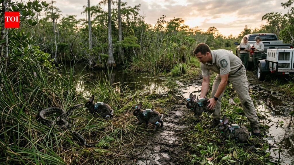 When a district in Florida used robot rabbits to eliminate growing population of Burmese pythons and protect Everglades |