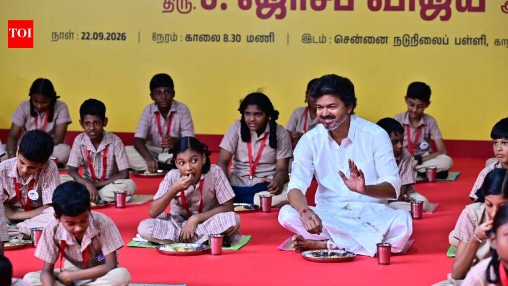 Tamil Nadu Breakfast Scheme: Pongal, sambar and sweet: CM Vijay launches breakfast scheme for Classes 6-8 | Chennai News