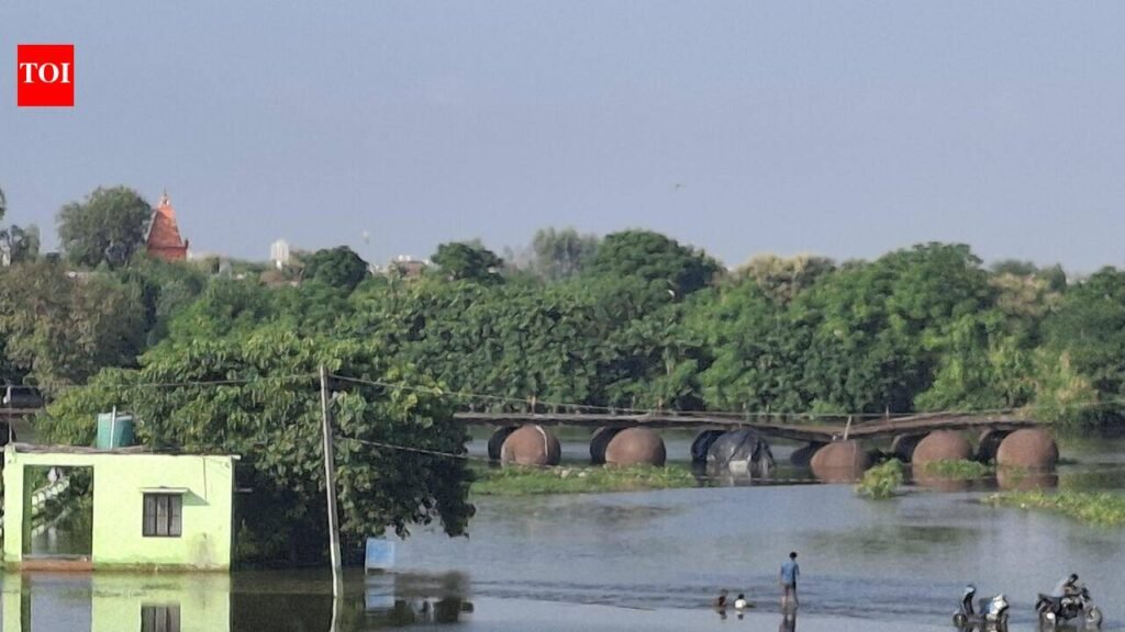 Connectivity hit as Mehndi Ghat pontoon bridge shifts riverward | Lucknow News