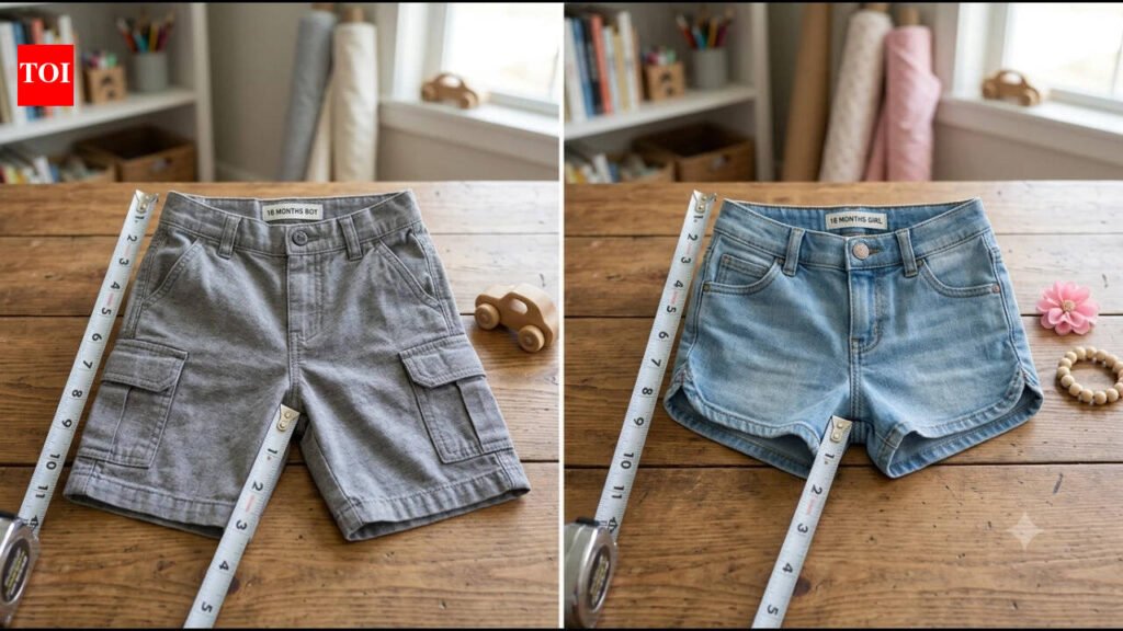 Why are girls’ shorts shorter than boys’ at the same age? Mom’s comparison of 18-month-old clothes sparks a parenting debate