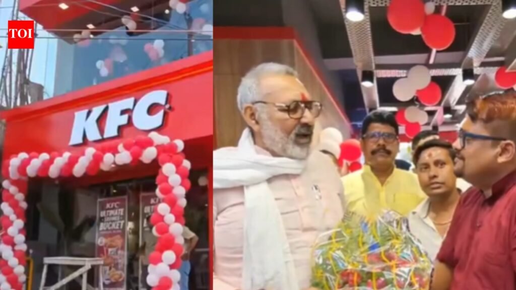 Union minister Giriraj inaugurates KFC in Begusarai, sparks debate over his jhatka meat remarks | Patna News