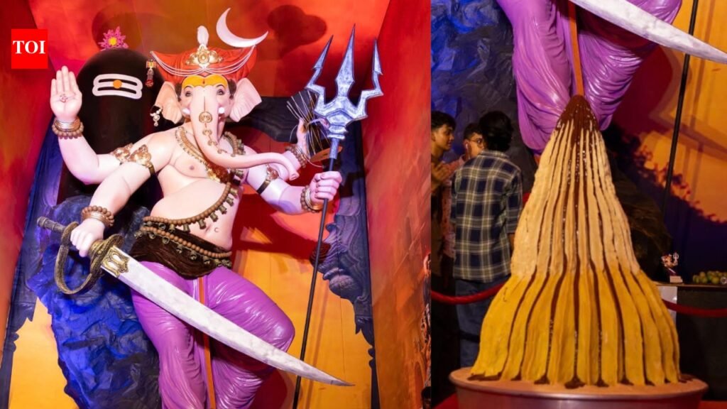 Mumbai Ganeshotsav: 350kg sugar-free modak offered to 42ft Sakinakyacha Maharaja | Mumbai News