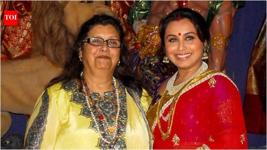 Krishna Mukerji Death News: Rani Mukerji’s mother Krishna Mukerji passes away at 75; Aditya Chopra’s production house issues official statement | Hindi Movie News