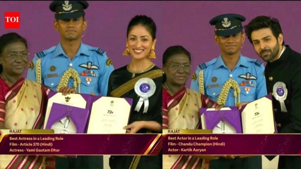 72nd National Film Awards: Kartik Aaryan, Mammootty win Best Actor honours, Yami Gautam named Best Actress, Randeep Hooda wins Best Debut Director award from President Droupadi Murmu |