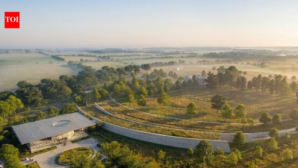 Tennessee’s Andrew Jackson estate spans 1,200 acres; its new plan puts much of a 70,000-square-foot visitor center underground so the building does not interrupt views across the historic landscape