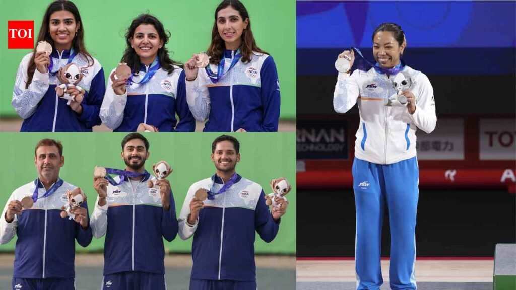 Asian Games 2026 Day 4: Mirabai Chanu ends Asiad medal wait; India win two skeet bronzes in shooting | Asian Games 2026 News