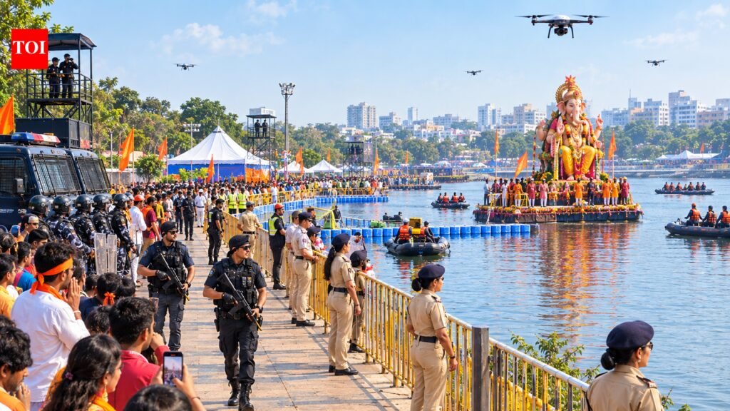 5,000 Cops, drones, QRTs to guard Ganesh visarjan | Nagpur News