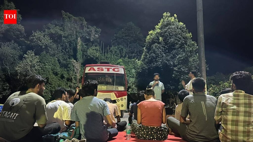 TU students block campus buses over ‘decade-old’ fitness lapses | Guwahati News