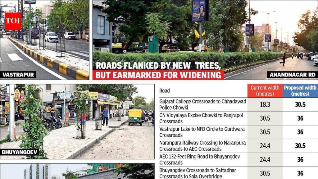 Ahmedabad: ‘5-million’ zeal puts trees on shaky ground; many plantation spots on roads to be widened | Ahmedabad News