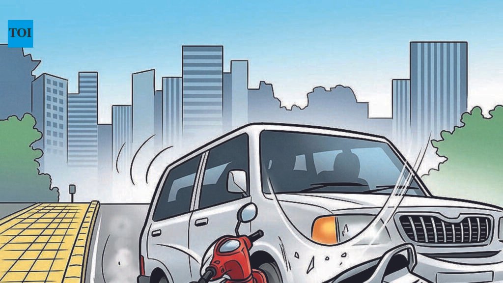 Constable arrested after car rams Activa carrying two; teenager injured | Ahmedabad News