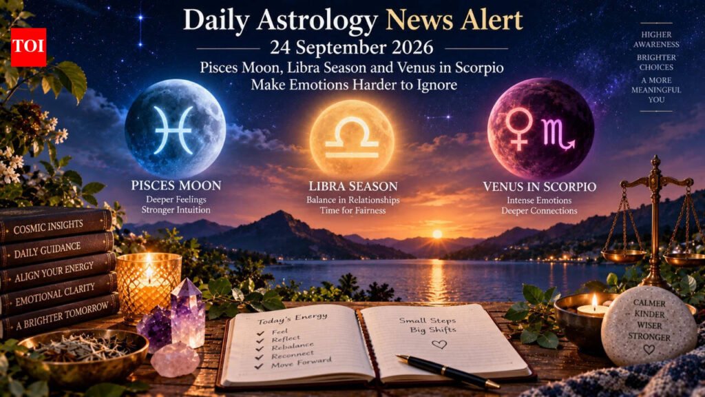 Daily Astrology News Alert, 24 September 2026: Pisces Moon, Libra Season and Venus in Scorpio Make Emotions Harder to Ignore