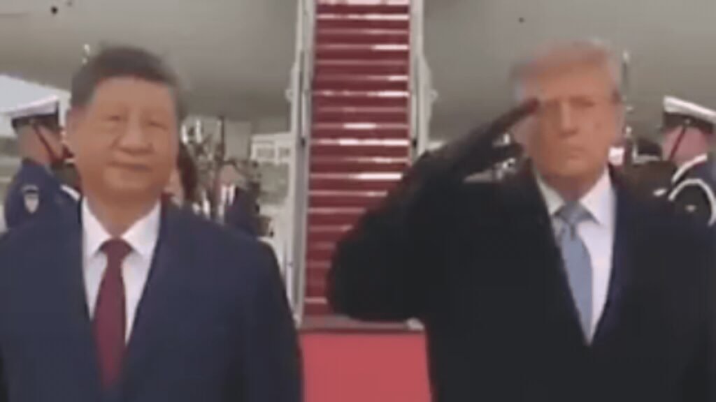 Trump winces as B-1 bombers roar, Xi stands unfazed during US welcome: Watch