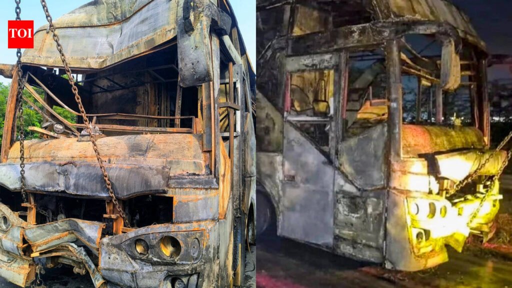 Noida Bus Fire: Yamuna Expressway carnage: Bus with MP owner, Bihar registration, Rajasthan fitness papers had 19 challans; 6-state trail emerges | Noida News