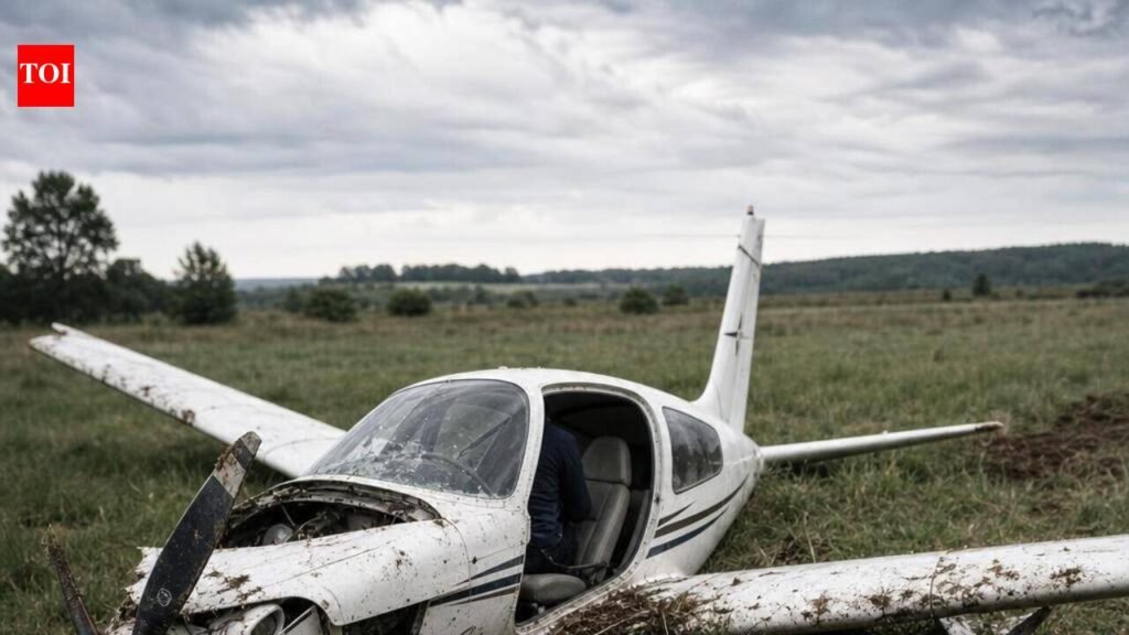Trainee pilot forced to crash-land at Kishangarh airport | Jaipur News