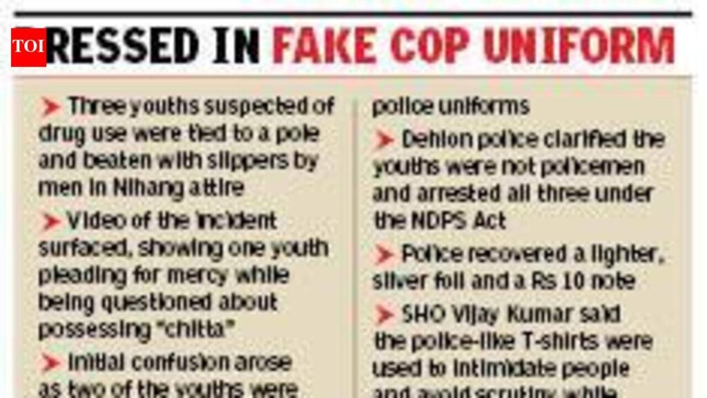 3 youths tied to pole, thrashed for suspected drug use | Ludhiana News