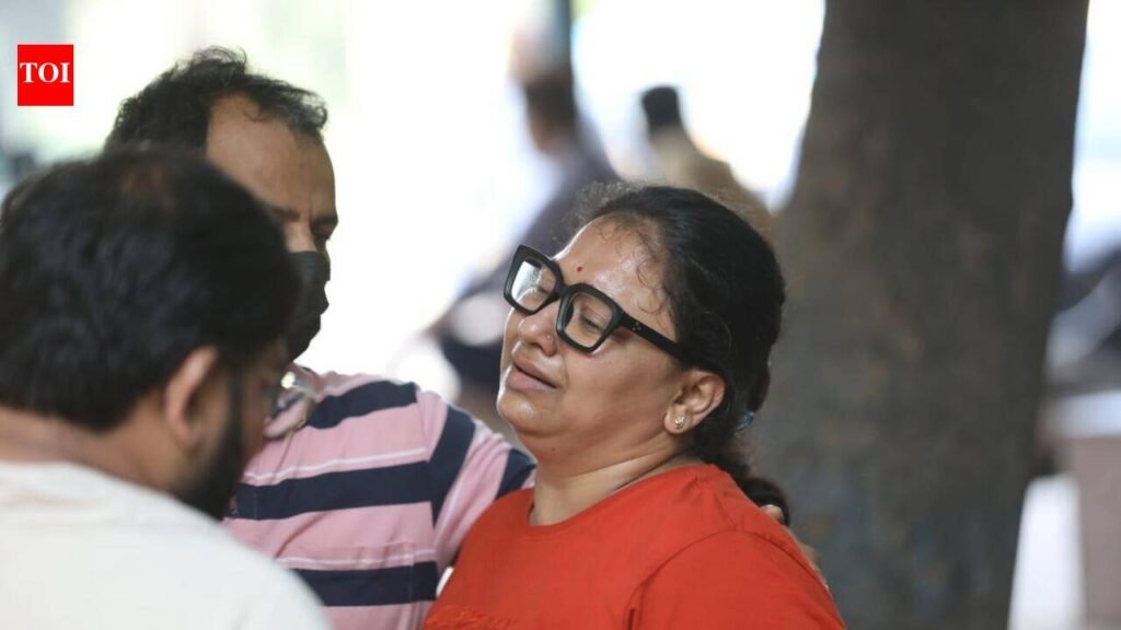 Noida bus fire: At mortuary, a grim wait to identify charred remains | Noida News