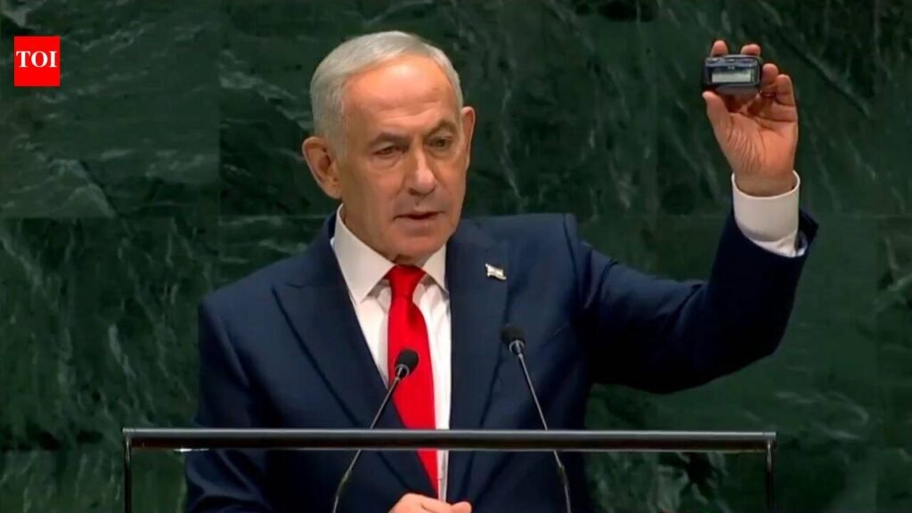‘Remember the beepers?’: Netanyahu flashes pagers at UN, recalls deadly Hezbollah operation – video