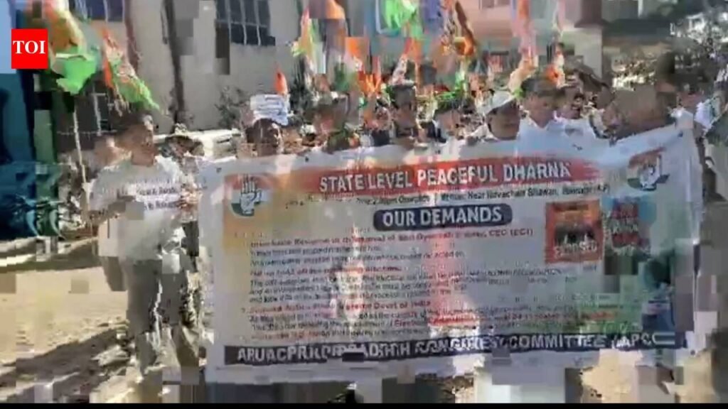 Arunachal Congress unit protests in Itanagar over vote theft | Guwahati News