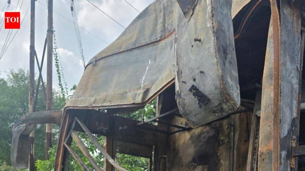 Warnings up in smoke: Manager of travel firm held after Noida bus fire that killed 9 | Noida News