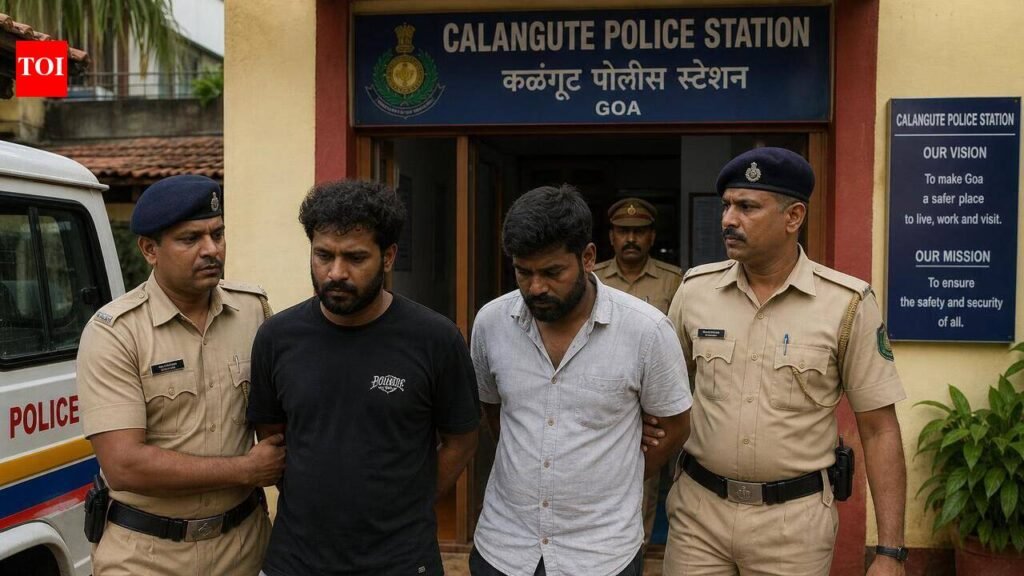 Calangute police detain two for stopping work | Goa News