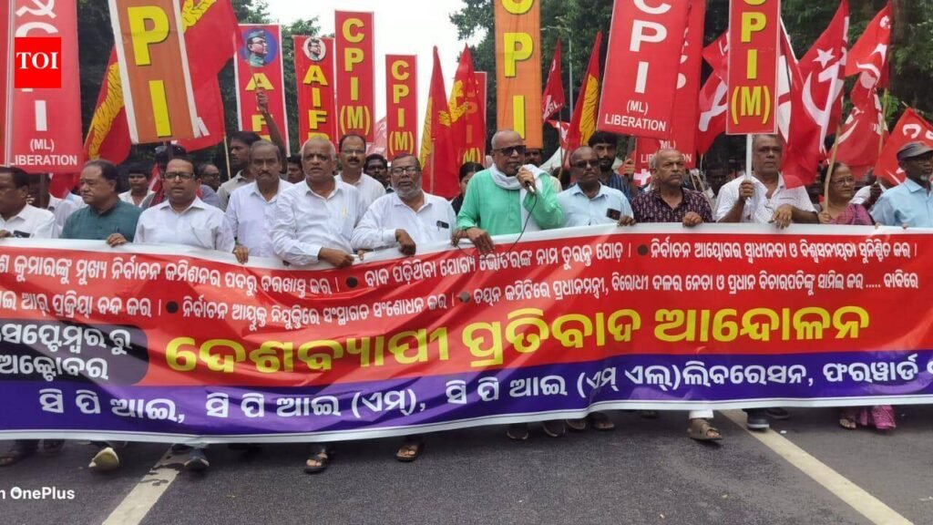 Left parties protest voter roll exclusions, demand ECI inquiry | Bhubaneswar News