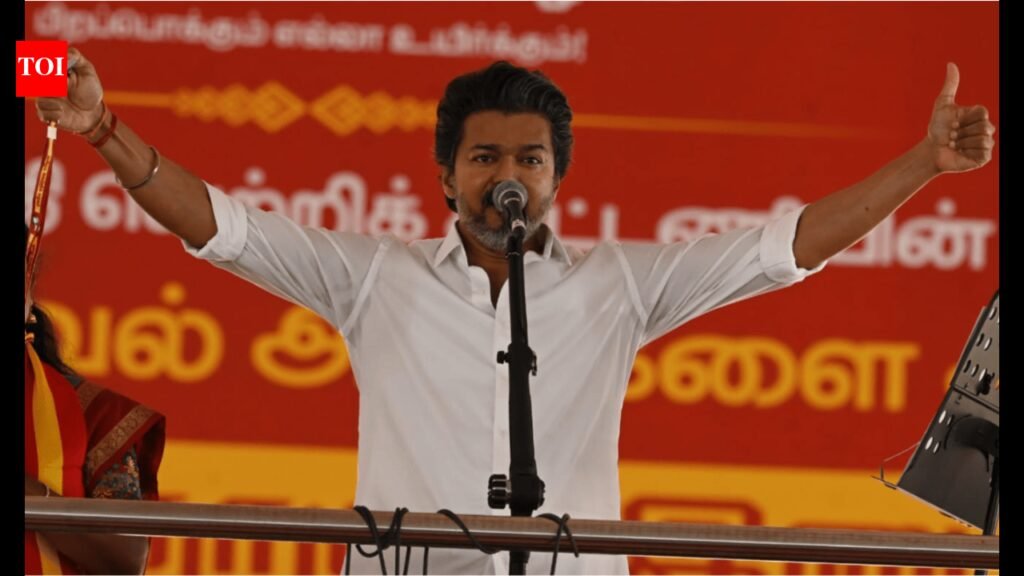 DMK MP seeks action against Tamil Nadu CM Vijay, minister Aadhav Arjuna for ‘violating’ model code of conduct | Chennai News