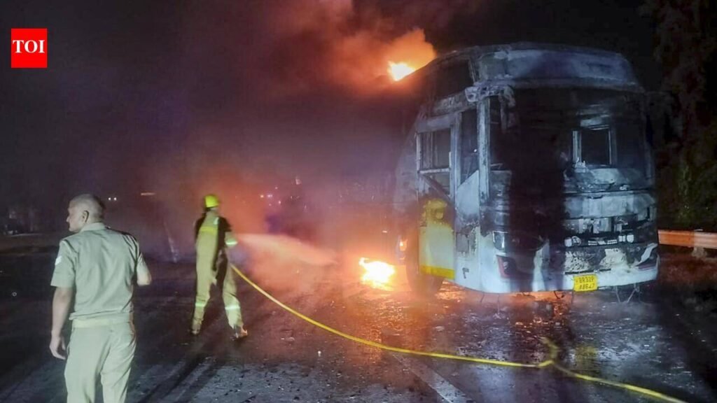 Yamuna eway bus fire: HC seeks data on permits, fire safety and inspections of sleeper buses | Prayagraj News