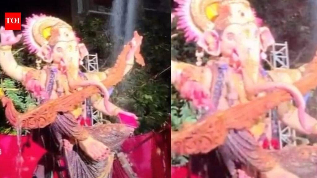 Tissue paper Ganesh idol dissolves under sprinklers in 30 minutes in Mumbai | Mumbai News