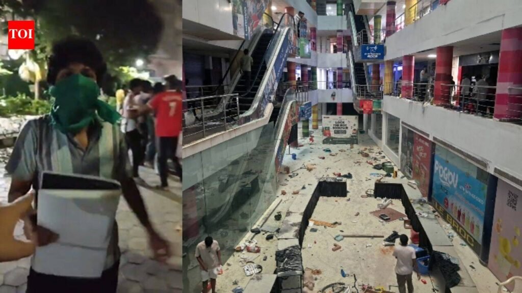 Lpu Students Protest: ‘Free mein shopping’: Videos show students looting LPU campus mall amid violent protest | Chandigarh News
