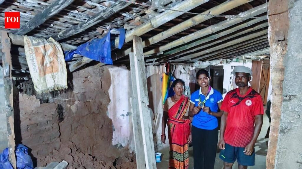 Junior Asia Cup winner returns to leaking clay home in Gumla | Ranchi News