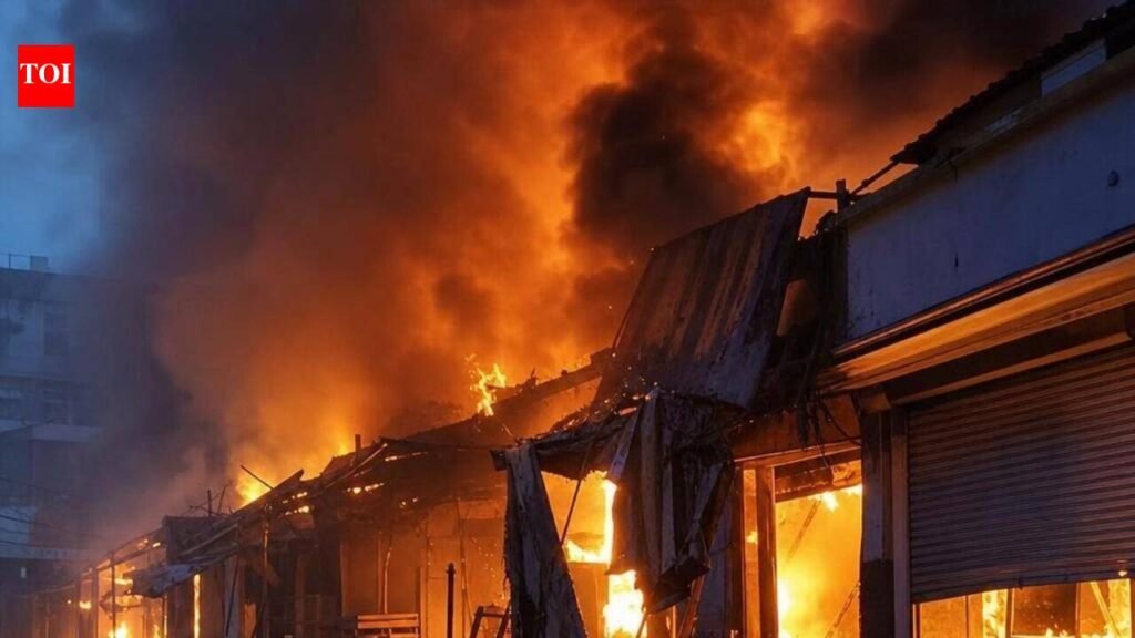 Fire guts two textile shops in Nedumangad | Thiruvananthapuram News