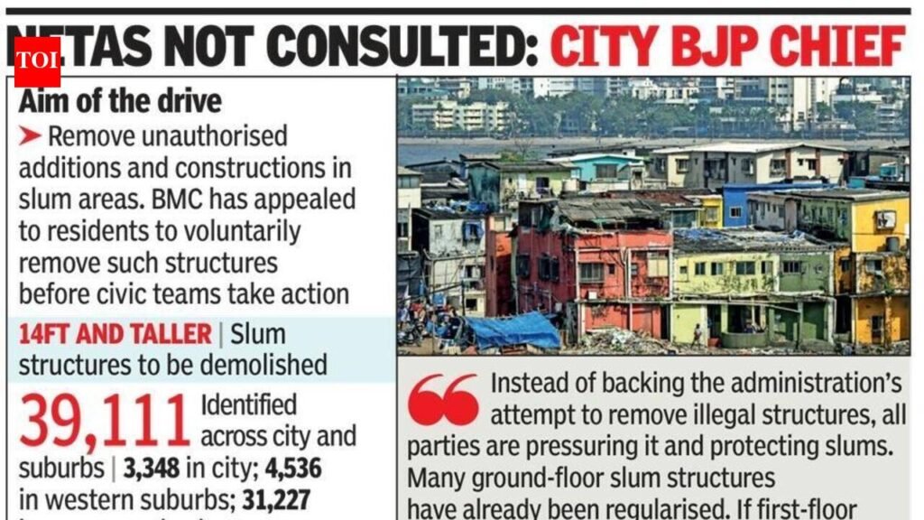 BMC move against multi-storey shanties faces political pushback | Mumbai News
