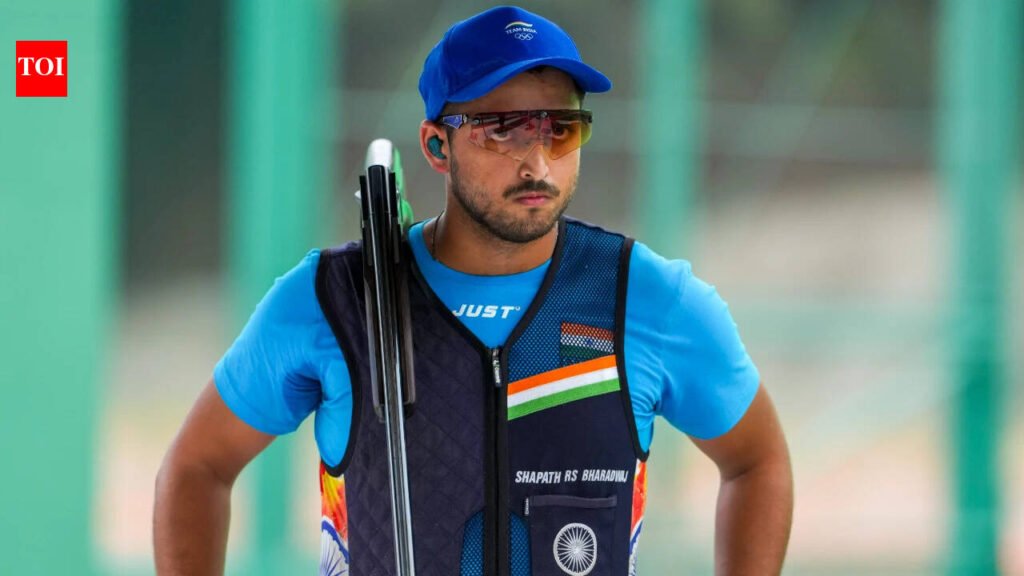 Shapath Bharadwaj survives tense shoot-off to reach trap shooting final at Asian Games | Asian Games 2026 News