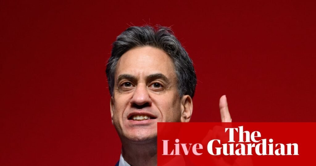 Campaigners welcome Miliband’s claim Palestine Action ban not meant to criminalise ‘grannies’ – UK politics live | Politics