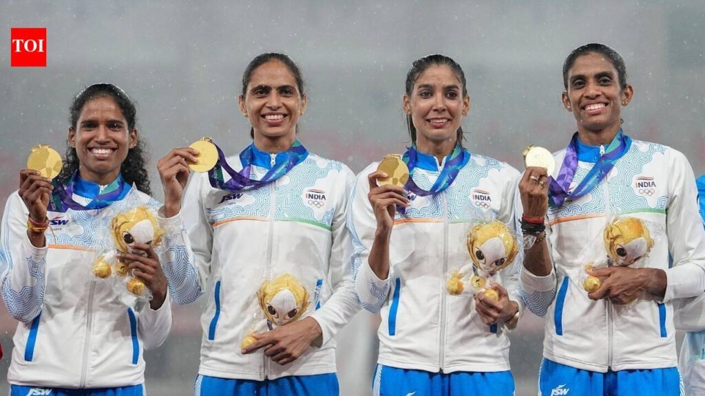 4x400m women’s relay gives India first athletics gold at 2026 Asian Games | Asian Games 2026 News