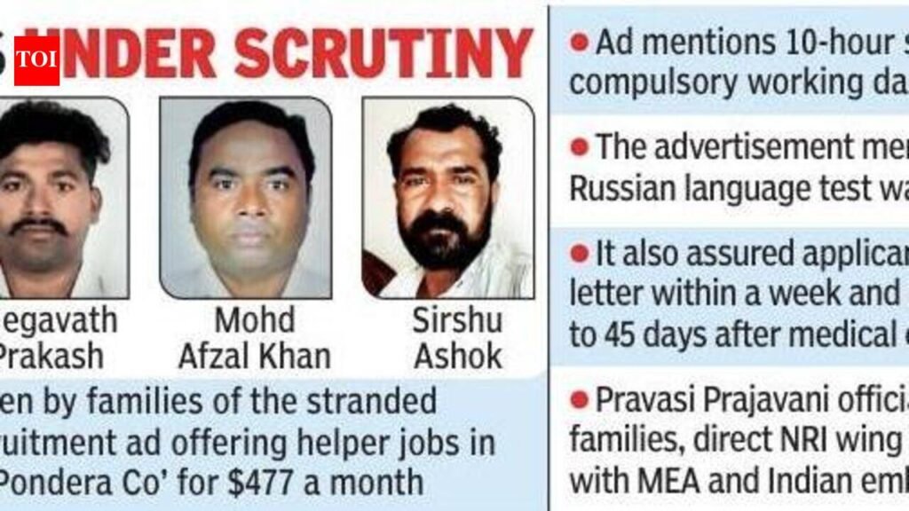 Families of 4 Telangana men trapped in Russia plead for their rescue | Hyderabad News