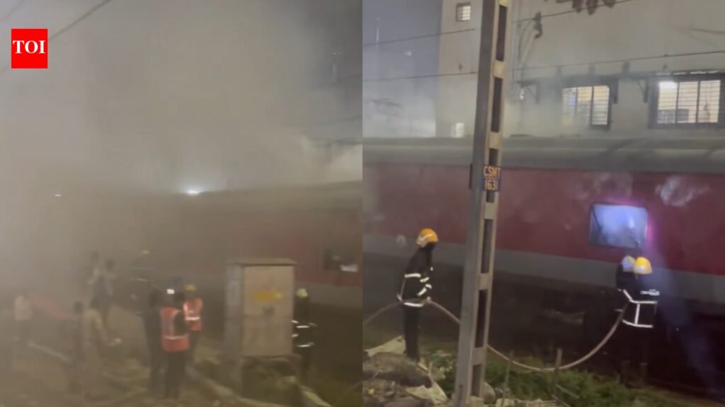 Empty Howrah-bound train rake catches fire at CSMT yard | Mumbai News